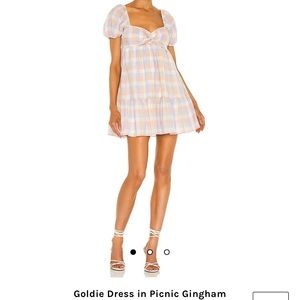 Amanda Uprichard Goldie Dress in Picnic Gingham